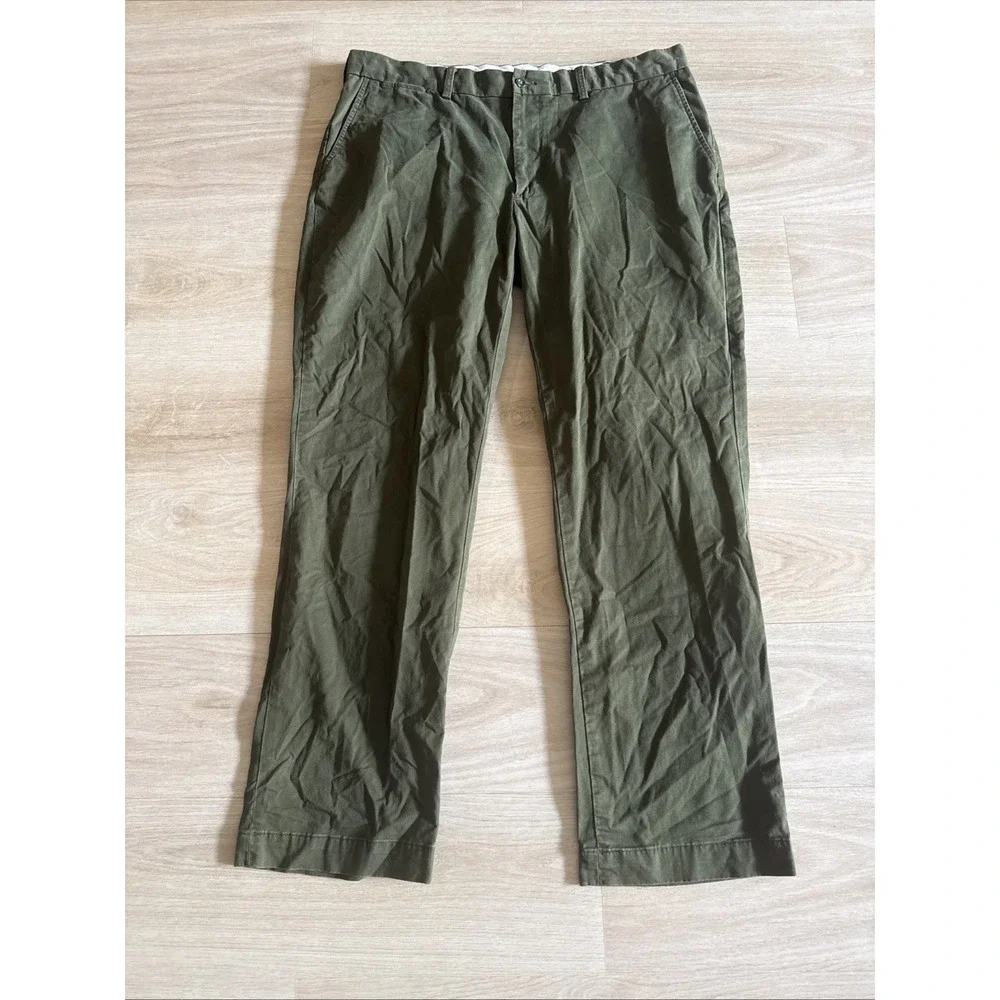 Polo Ralph Lauren Chino Pants Men 38X32 Dark Green Stretch Classic Fit